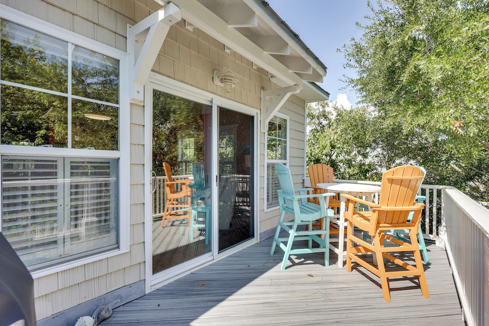 Steps to Ocean: Luxe Kure Beach Home w/ Game Room