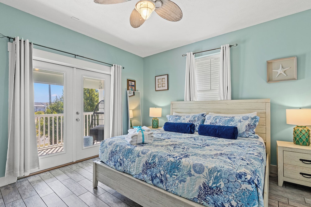 Seafoam Beautiful 3BR Home With Heated Private Pool - 4 Min Walk to Beach!