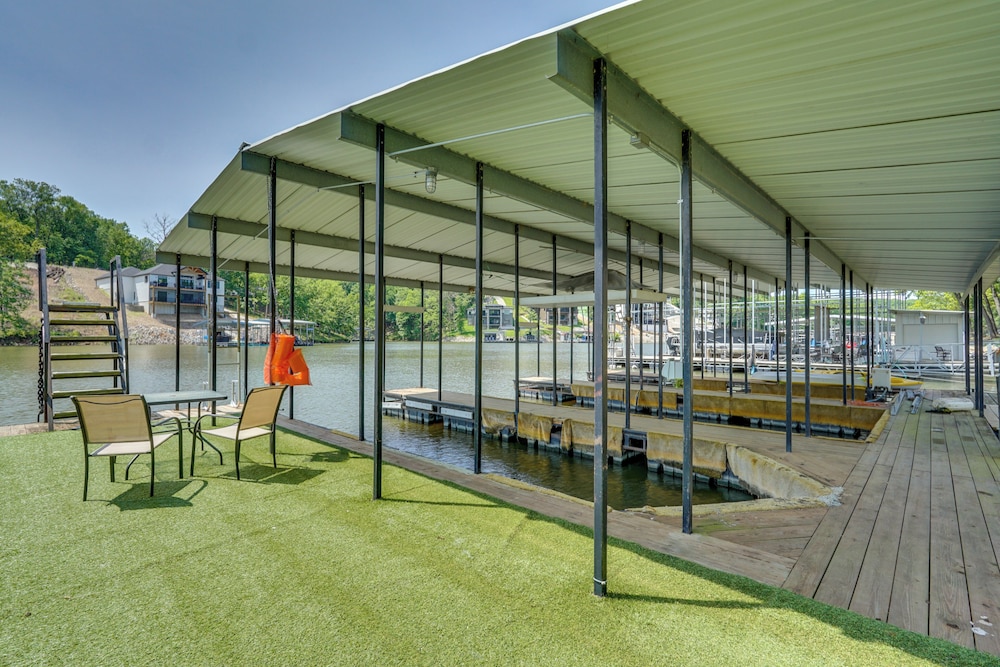 Dock Access + Lake View: Sunrise Beach Escape