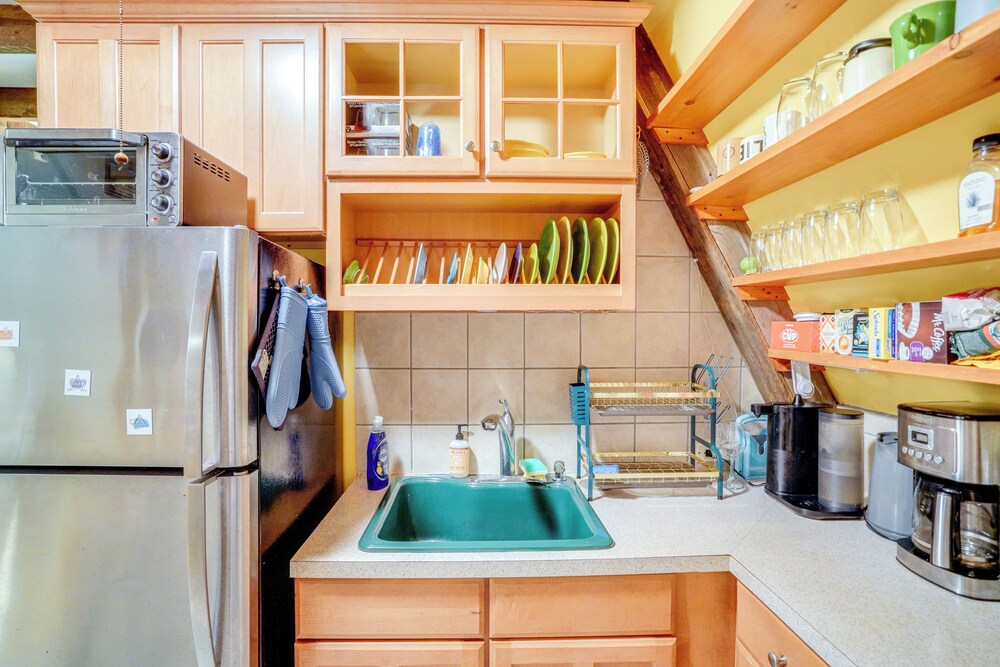 A-frame Cabin w/ Furnished Deck in Becket!
