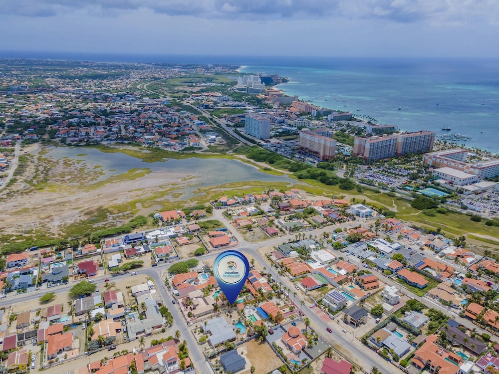 Serene Designer Gem Walk to Beach Strip Pool