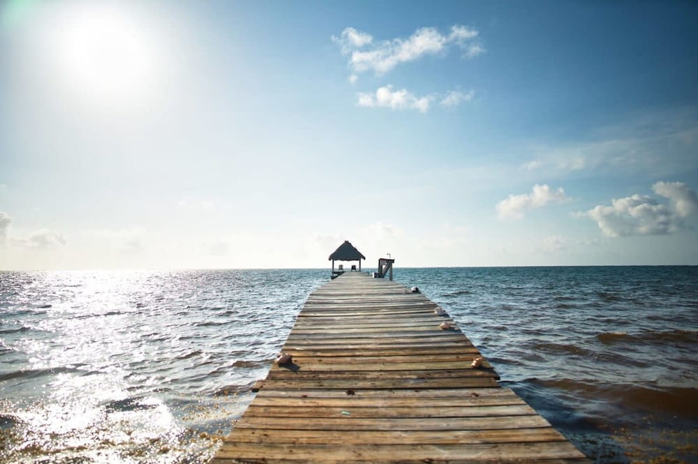Beachfront Villa With Long Private Pier and Pool