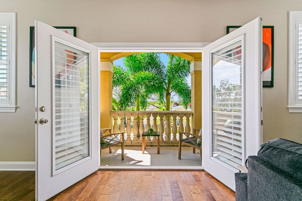 Waterfront Pool Pickleball Court Game Room