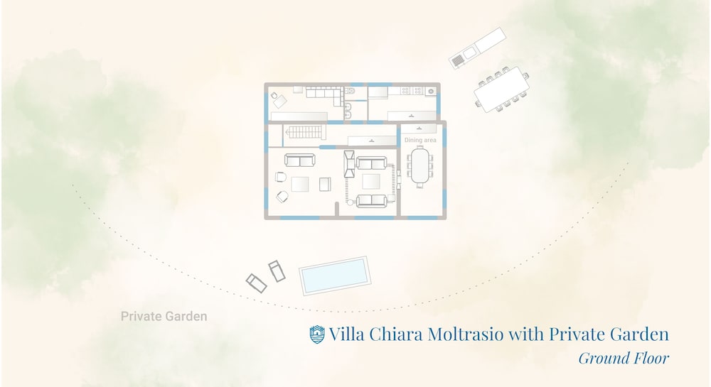 Villa Chiara Moltrasio With Private Garden by Rent all Como