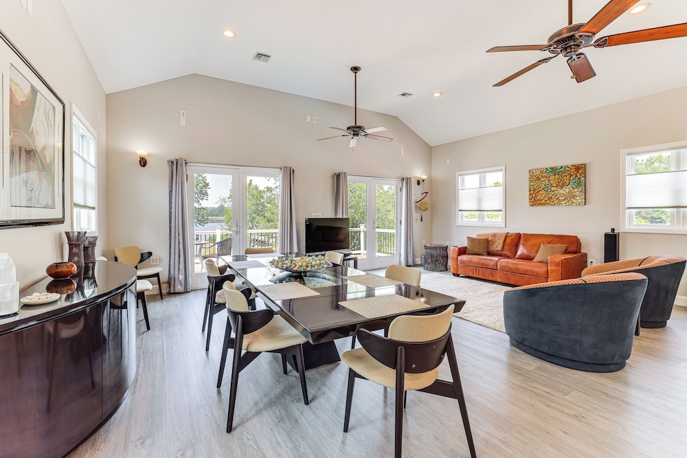 Dock + Backyard Bar: Spacious Barnegat Bay Retreat