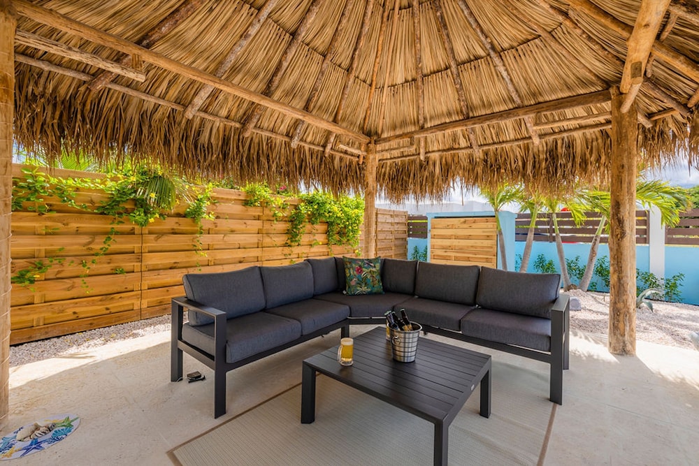 House of Joy Palapa Pool Near Eagle Beach