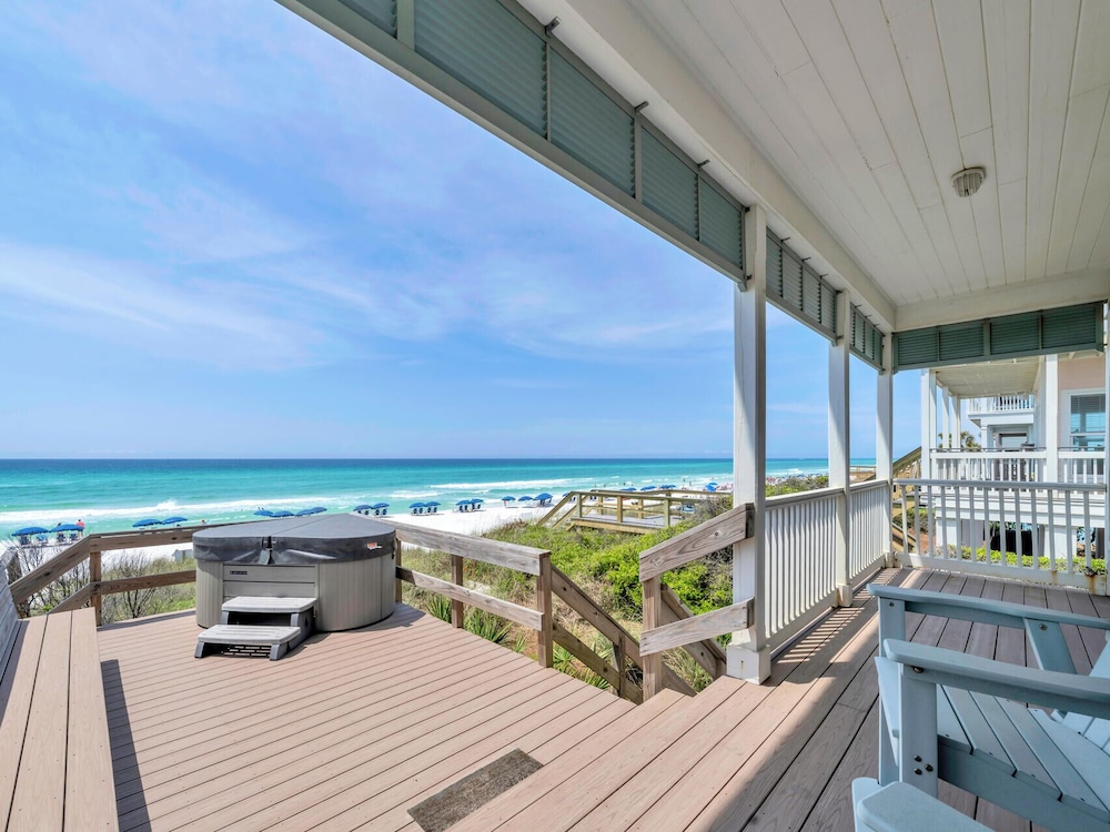 4BR Beachfront Home With Hot tub & Private Beach Access!