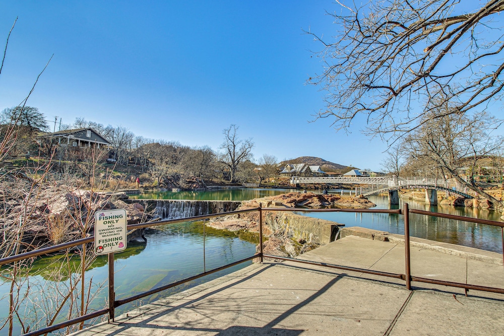 Walk to Lake: Home w/ Game Room in Medicine Park!