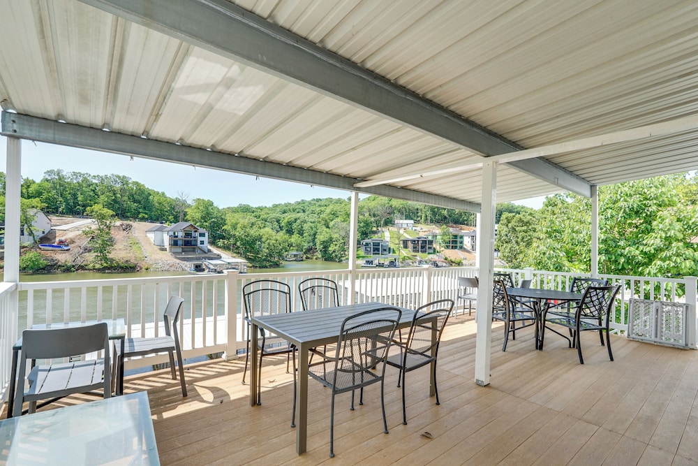 Dock Access + Lake View: Sunrise Beach Escape