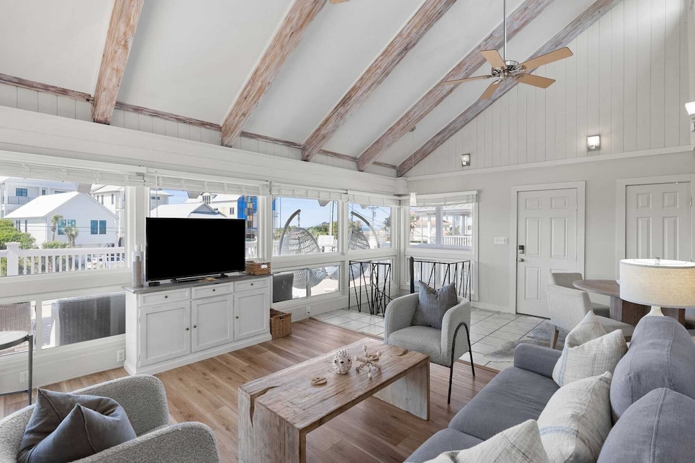 Beach Retreat w/ Sundeck, Golf Cart & Bikes Bungalow House by Avantstay
