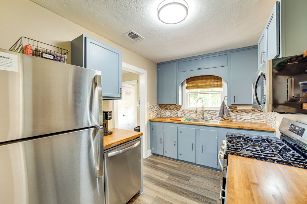 Near Waterloo Lake: Restored 1930s Home w/ Yard