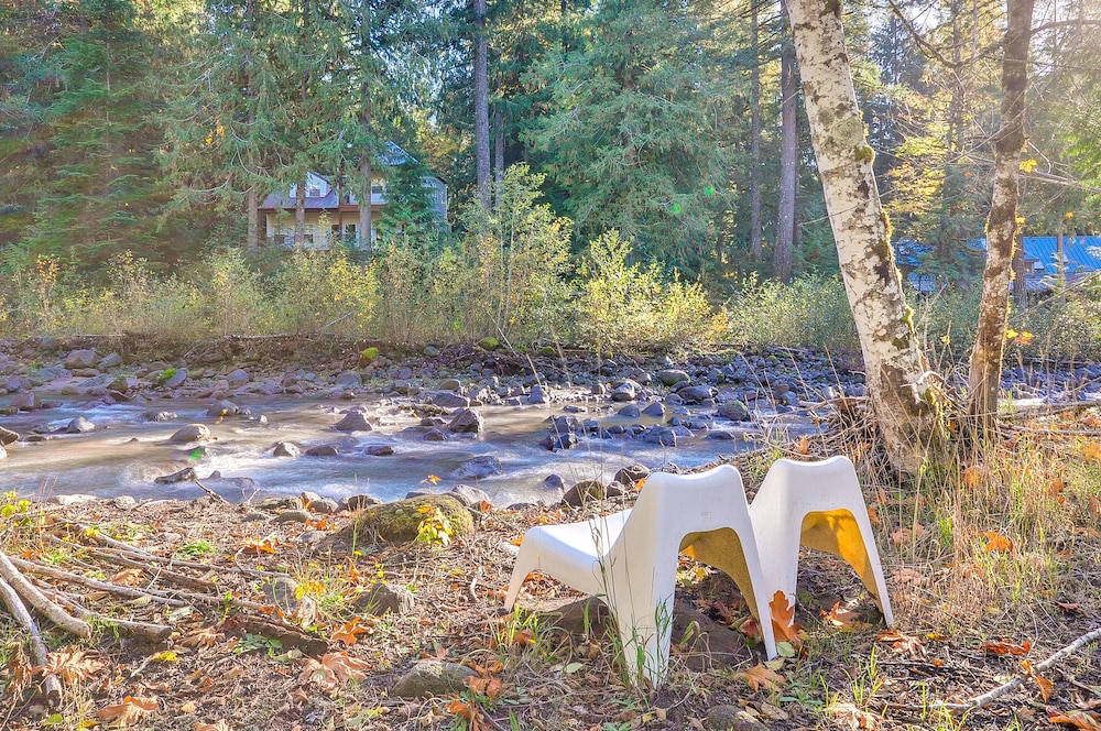 Riverfront Rhododendron Cabin Rental w/ Deck! view 2