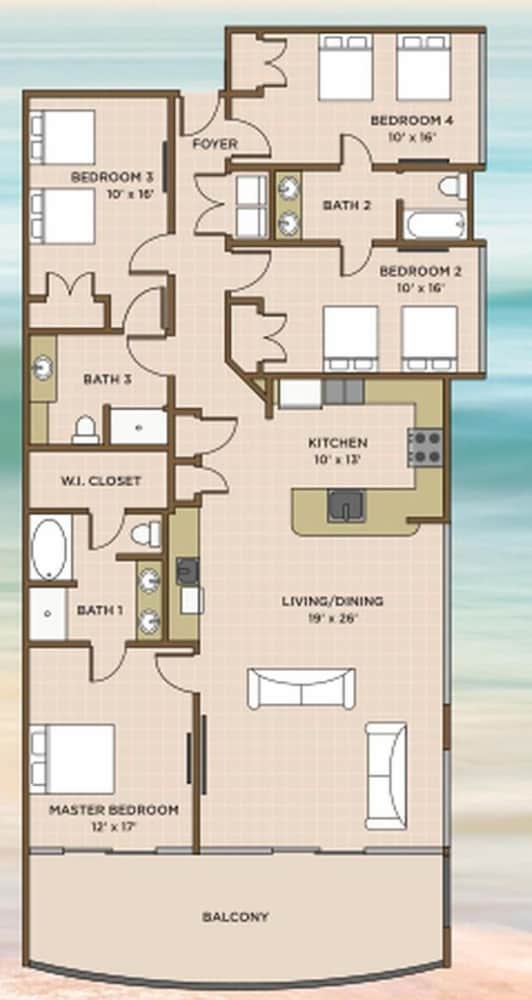 Phoenix Gulf Towers 1708 4 Bedroom Condo