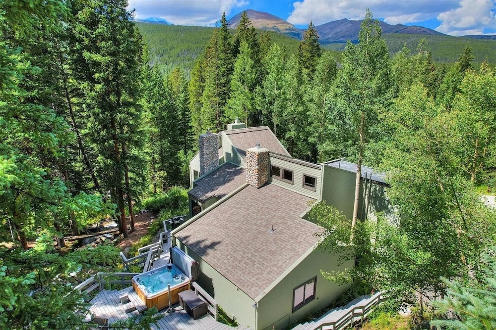 Creekside Chateau Private Waterfall Creek Breck Private Nature Setting Spa view 5