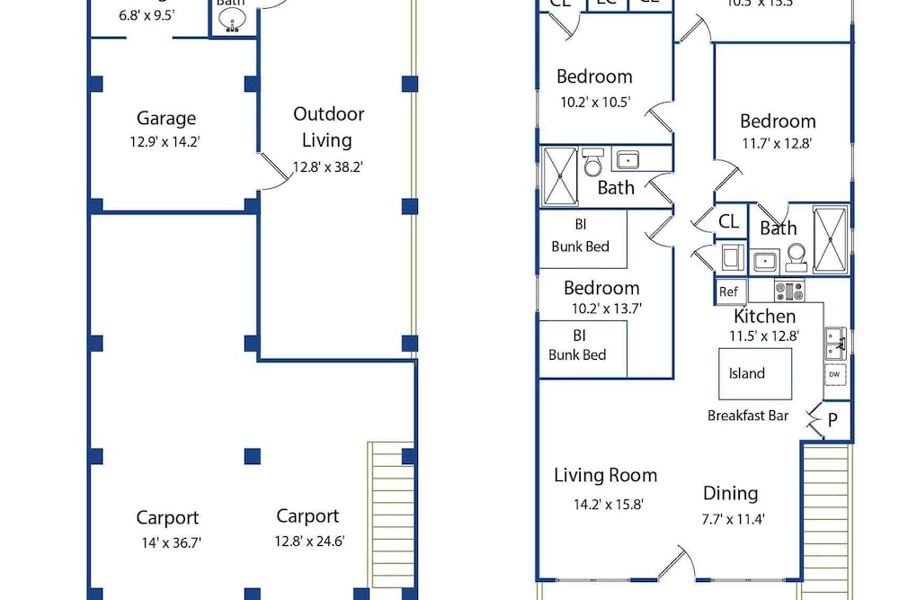 Sleeps 24 2 Homes, Walk to the Beach, Private Pools, Fire Pit, Modern Design