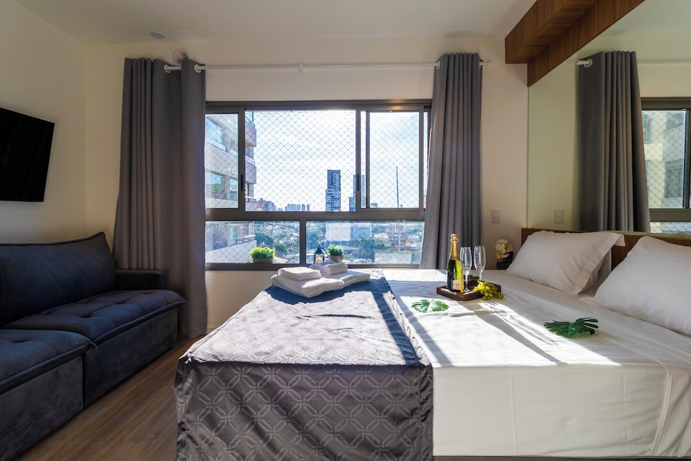 Modern, fully equipped, and well-lit with AC and gym