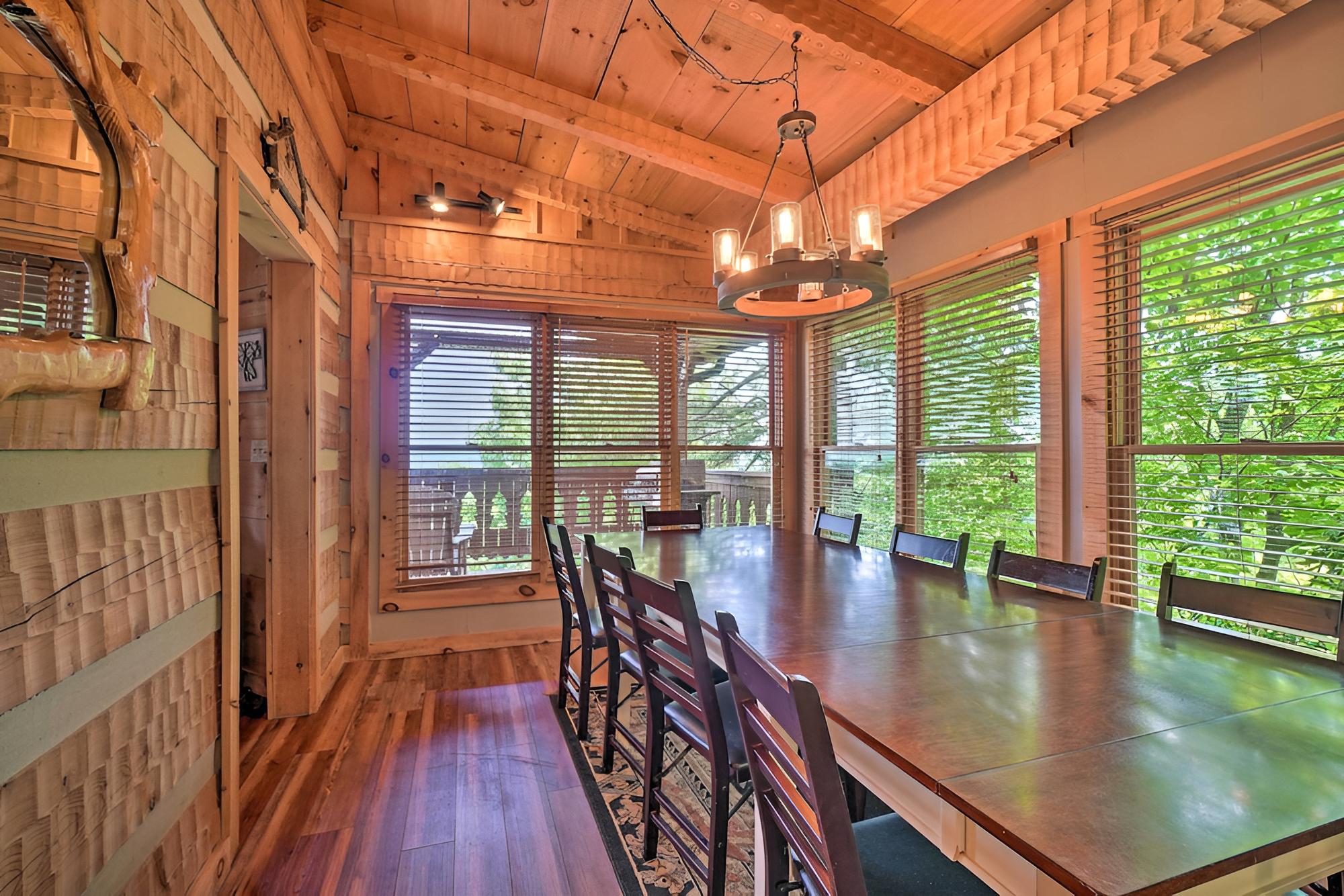 Smoky Mountain Hideaway w/ 3 Decks + Hot Tub! view 2