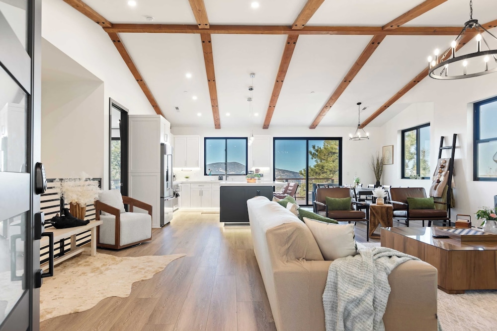 Modern Lodge Near Lake, Village, & Snow Summit Game Room, Decks, Firepit, Views