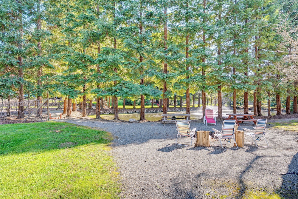 Luxe Vineyard Villa w/ Views & Fire Pit in Loomis!