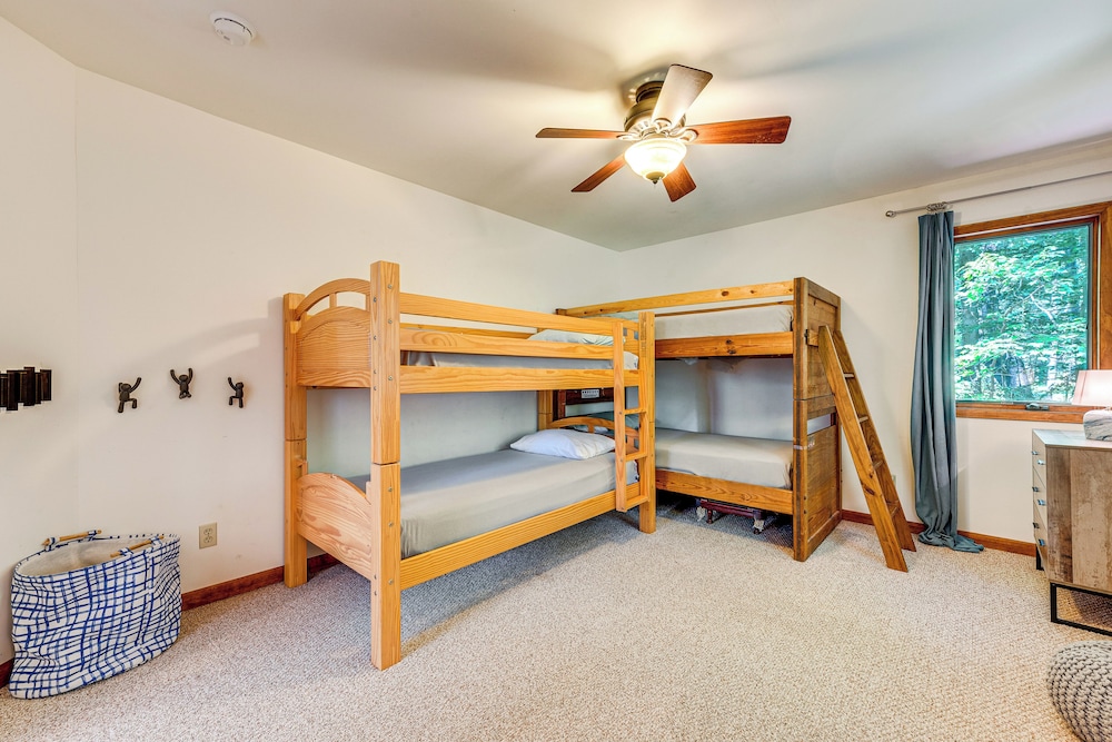 Creek Access & Deck: Family Pocono Pines Cottage view 4