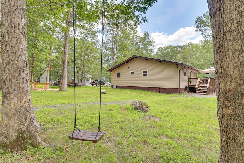 Pool + Lake Access, Yard: Poconos Family Getaway