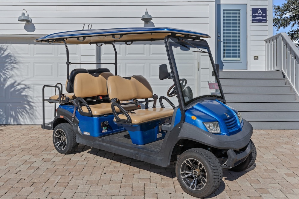 Blue Surf Lane Miramar Beach Home w Pool Firepit Golf Cart Quick Beach Access