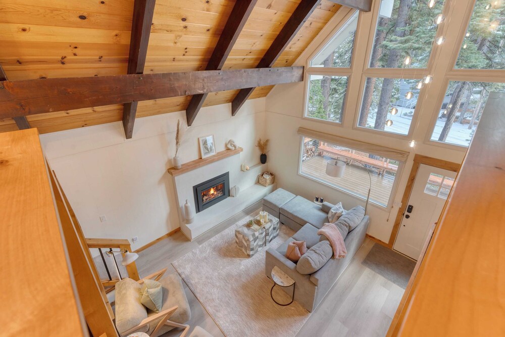Cozy Modern Cabin w/ Sauna & Fireplace 5 Mins to Lake Peaceful Tahoe Retreat by Avantstay