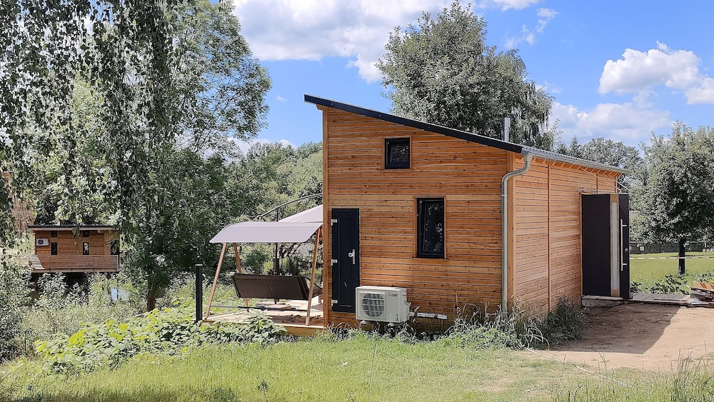 TinyHousebeiDresden unser größtes winziges Häuschen für bis zu 7 Personen, Kaminofen, große Terrasse - Nähe Sächsische Schweiz