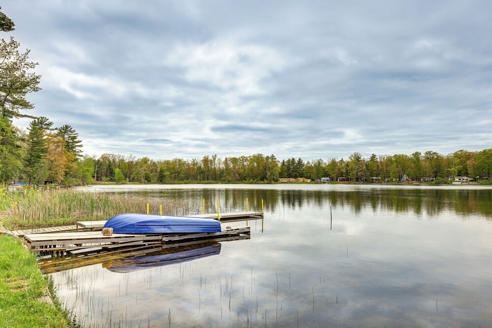 Lakefront Group Getaway w/ Dock in Baldwin!