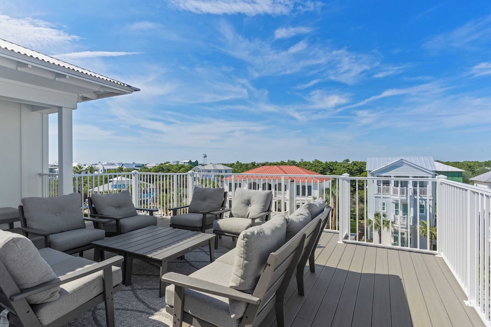 Sleeps 24 Beach Retreat w/ Pool, Rooftop Deck, Steps to Inlet Beach & Near Rosemary, Alys, Seacrest Dining & Shops The Palm 30A by Avantstay