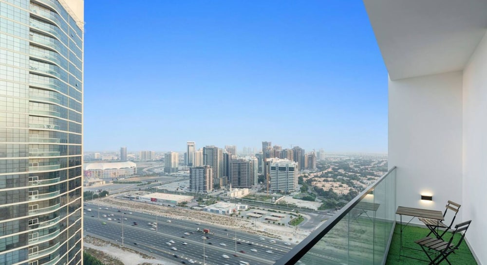 Modern 2BR w Balcony in JVC nr Dubai Sports City