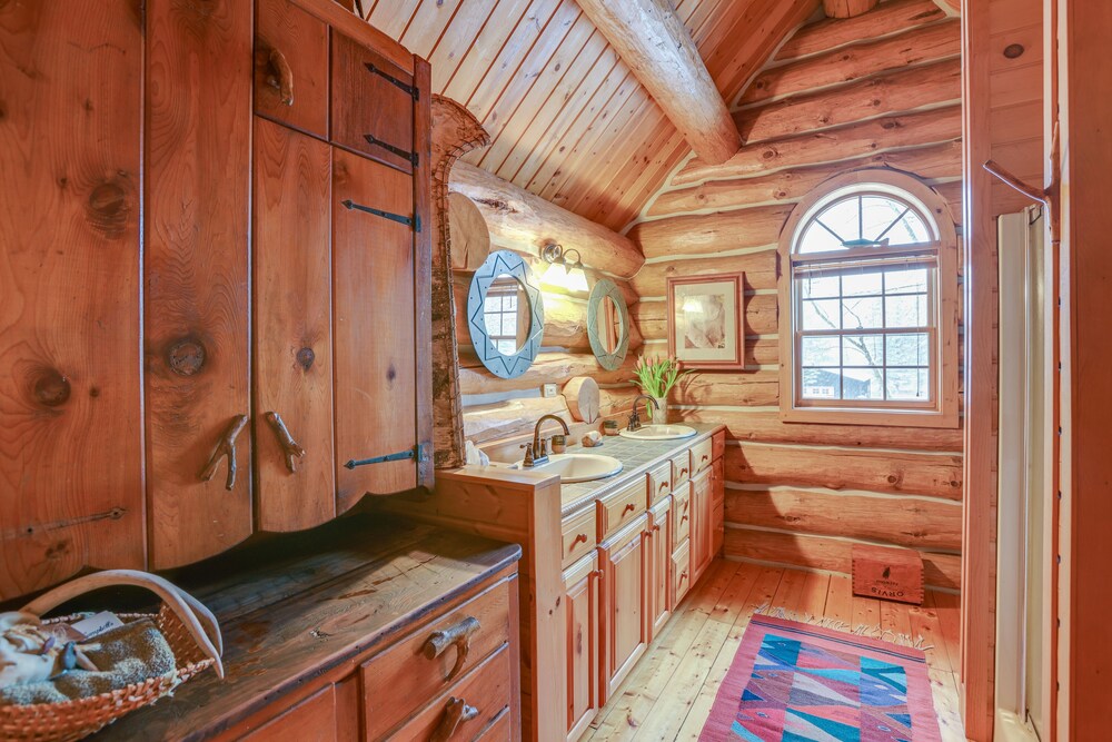 Handcrafted Log Home on River Near Crystal Mtn view 3
