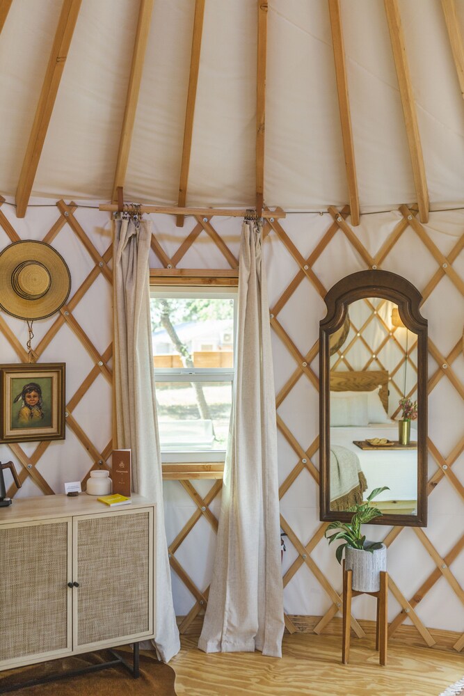 The Macaw Yurt at Camposanto ATX Glamping on Lake Travis
