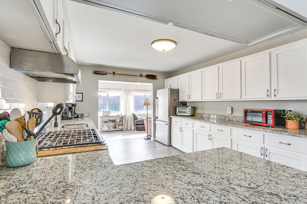 Private Dock & Decks: Lakefront Retreat in Stover!