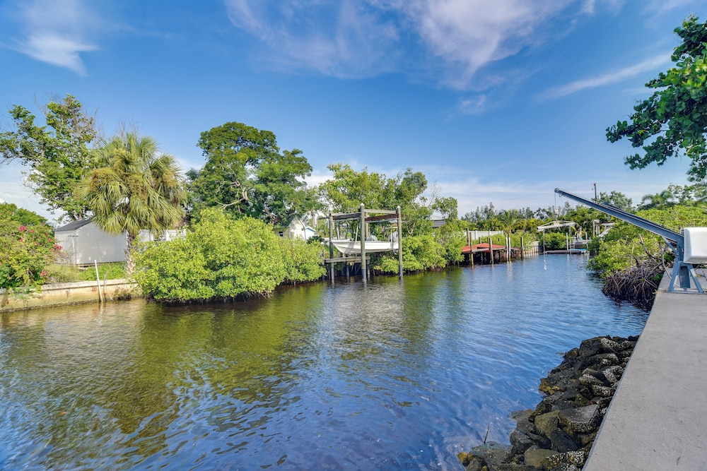 Riverfront Ruskin Home w/ Boat Dock, 1 Mi to Beach