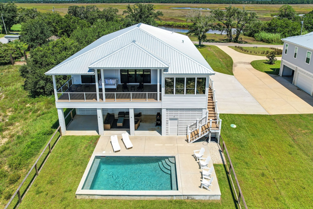 Luxury Beachfront Living! Epic Ocean Springs Home