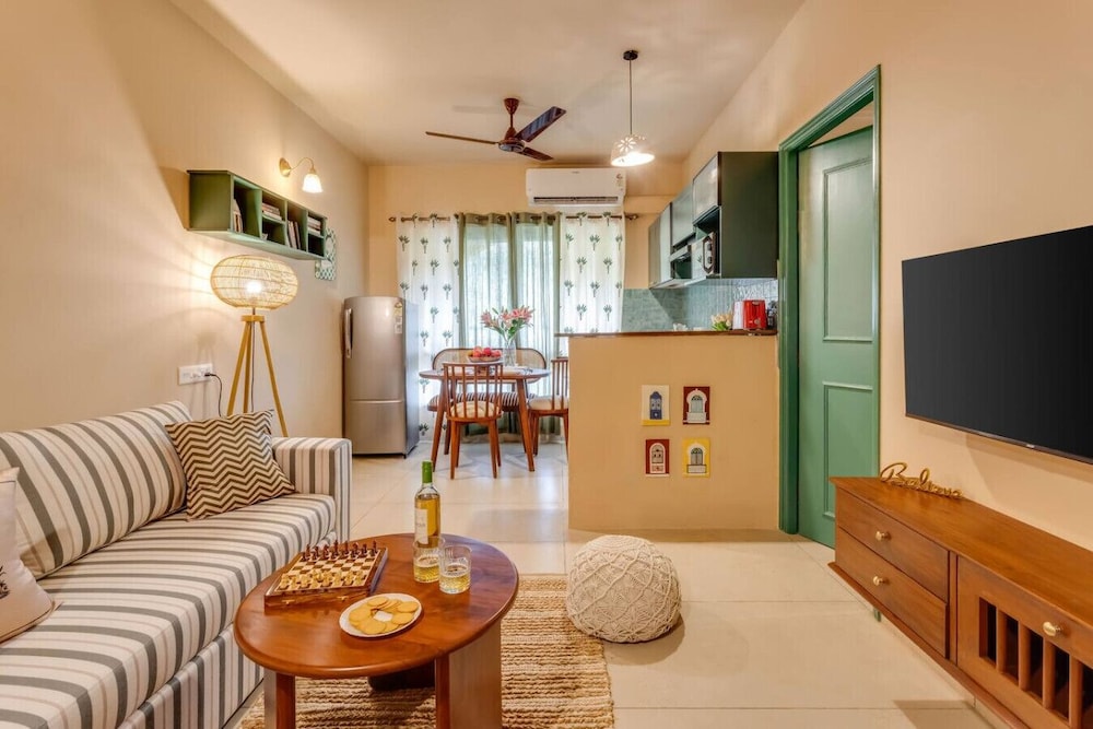 1BR in North Goa Pool Gym Clubhouse Access