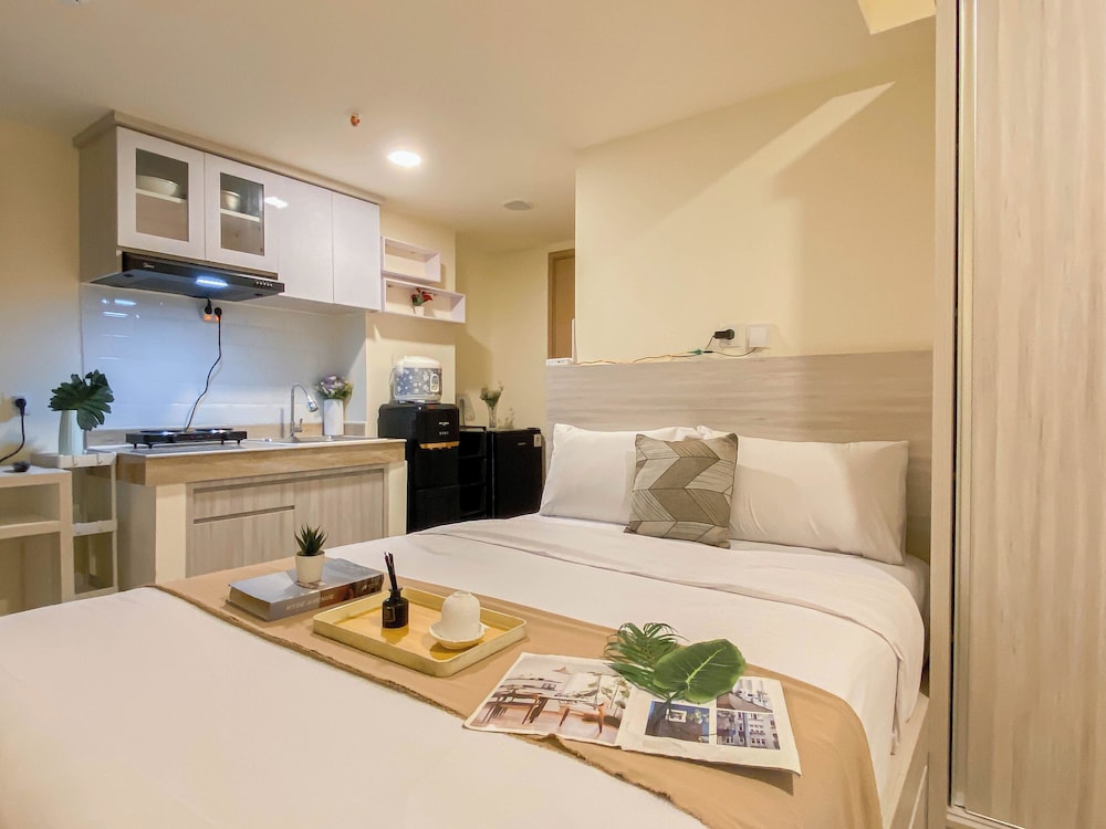 Minimalist Warm Beige Studio At Meikarta Apartment