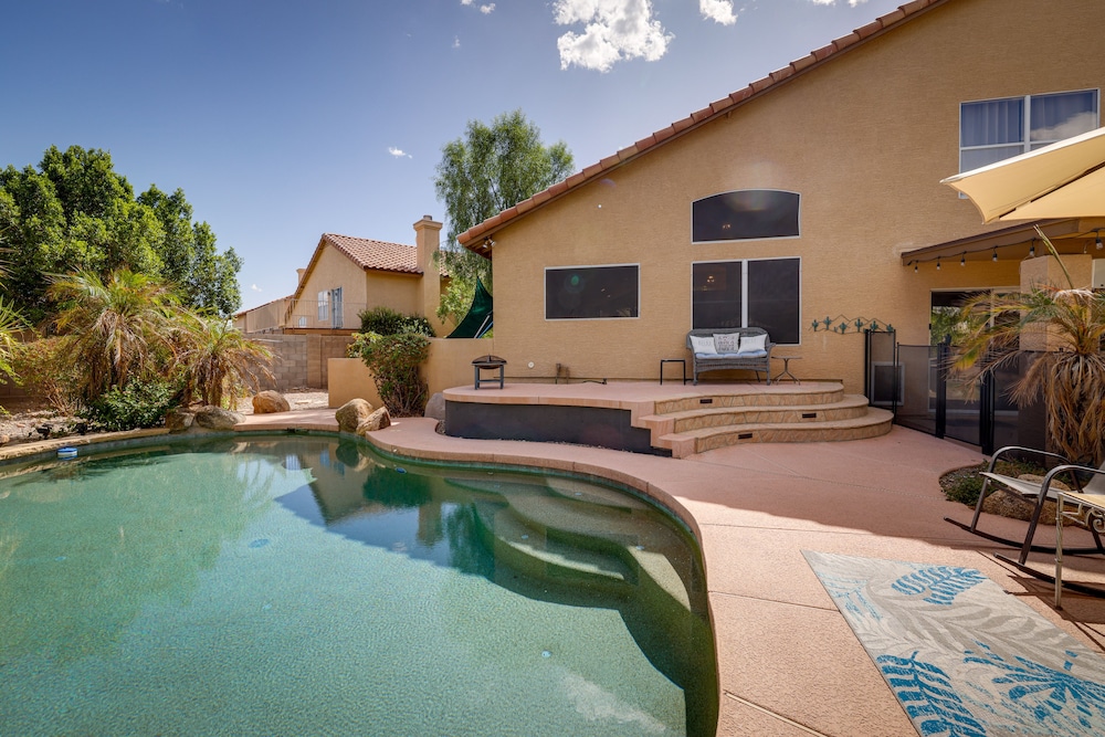 Luxe Phoenix Home w/ Pool + Basketball Court!