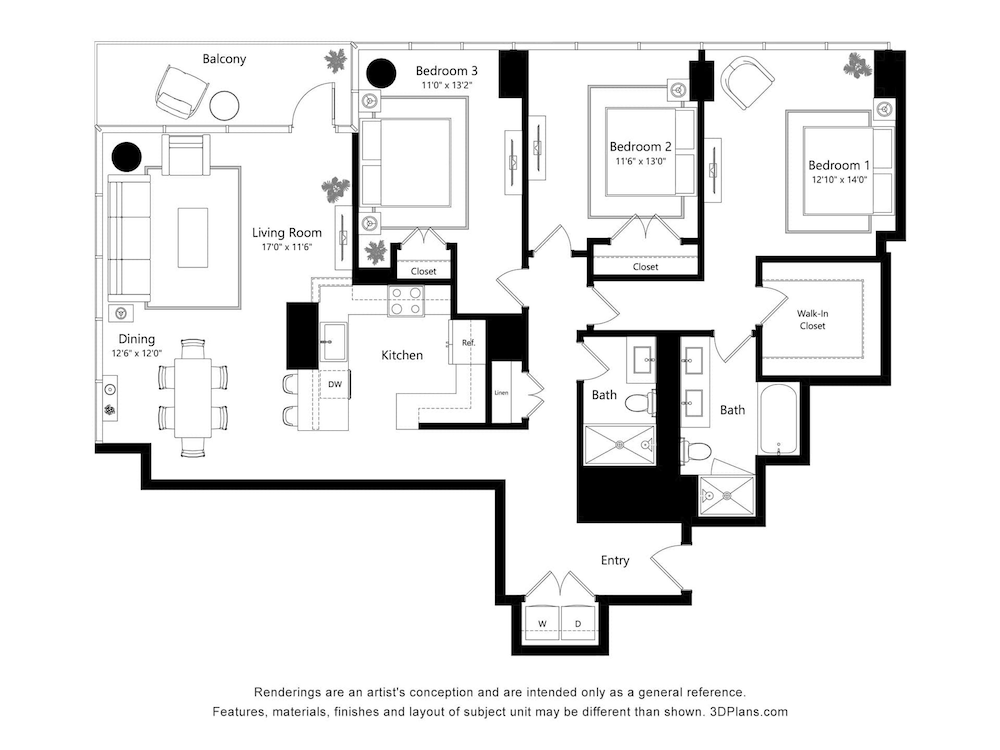 West Loop Grand Penthouse 3BR Best Views
