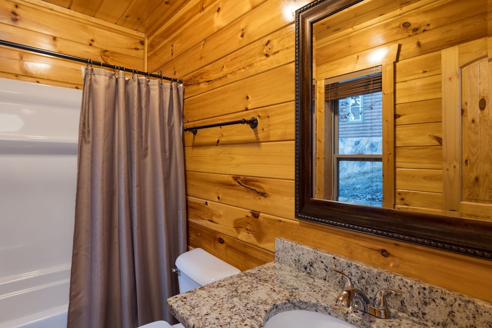 A View for All Seasons Luxe Smoky Mountain Cabin With Hot Tubs Game Room