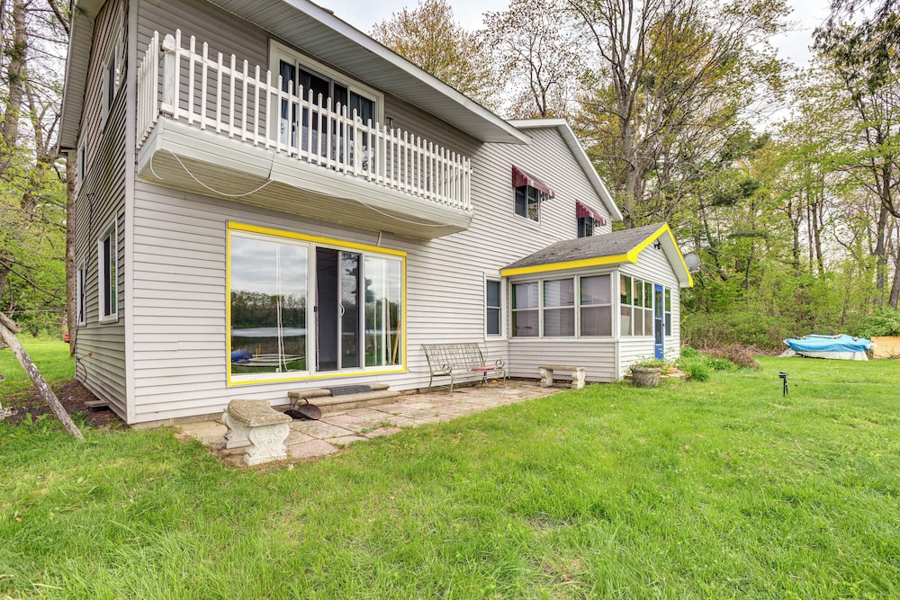 Lakefront Group Getaway w/ Dock in Baldwin!