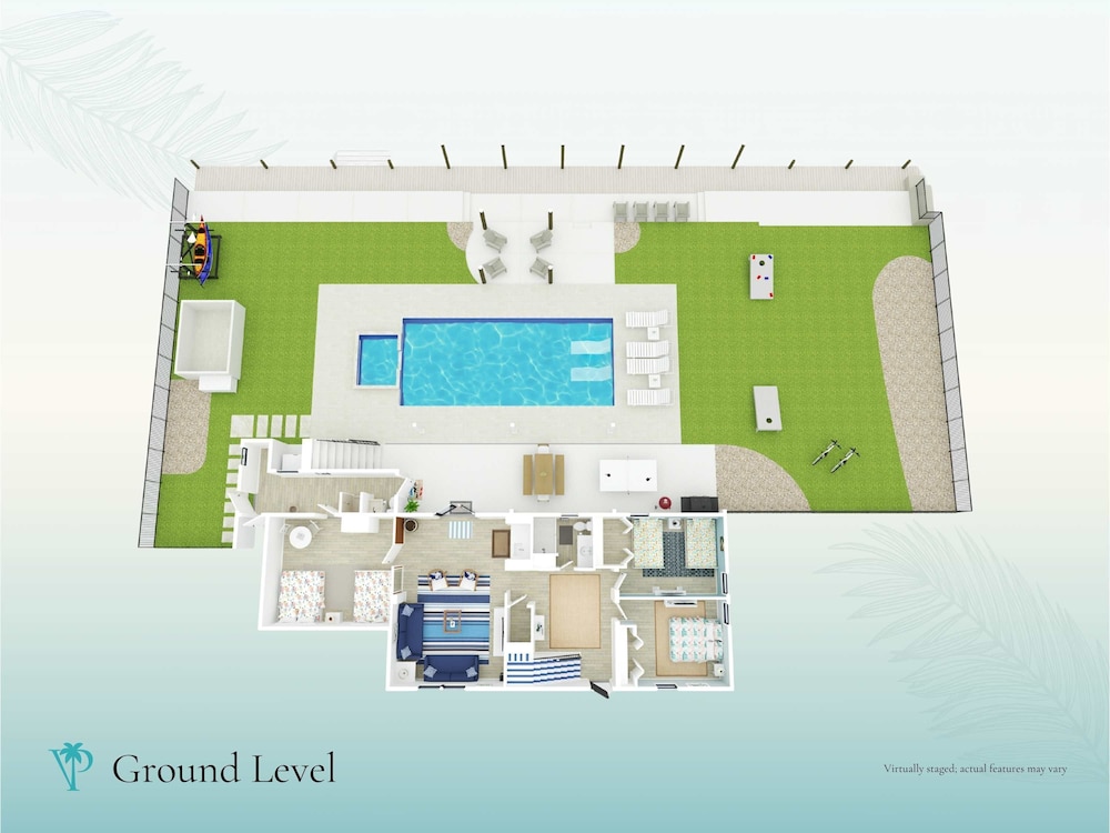 Deep Blue Waterfront Gem Pool Kayaks Dock