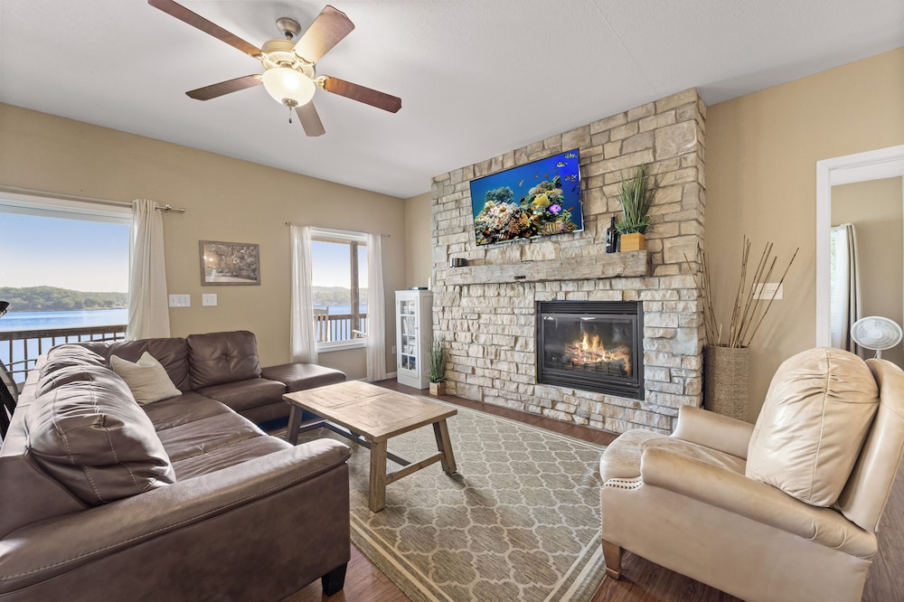 Lakefront Ozarks Home: Tiki Bar, Pool, Deck, Views