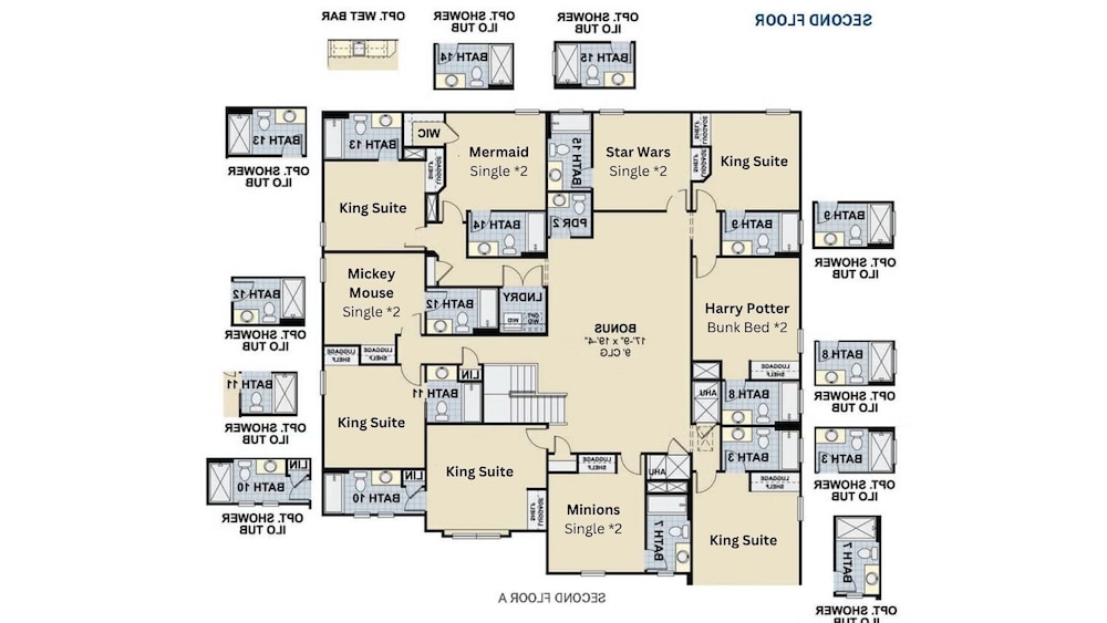 Themed Kids' Rooms, Pool & Game Loft Near Disney