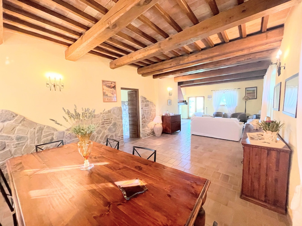 Detached Villa With Games Room, Pool, and Panoramic Views in San Damiano