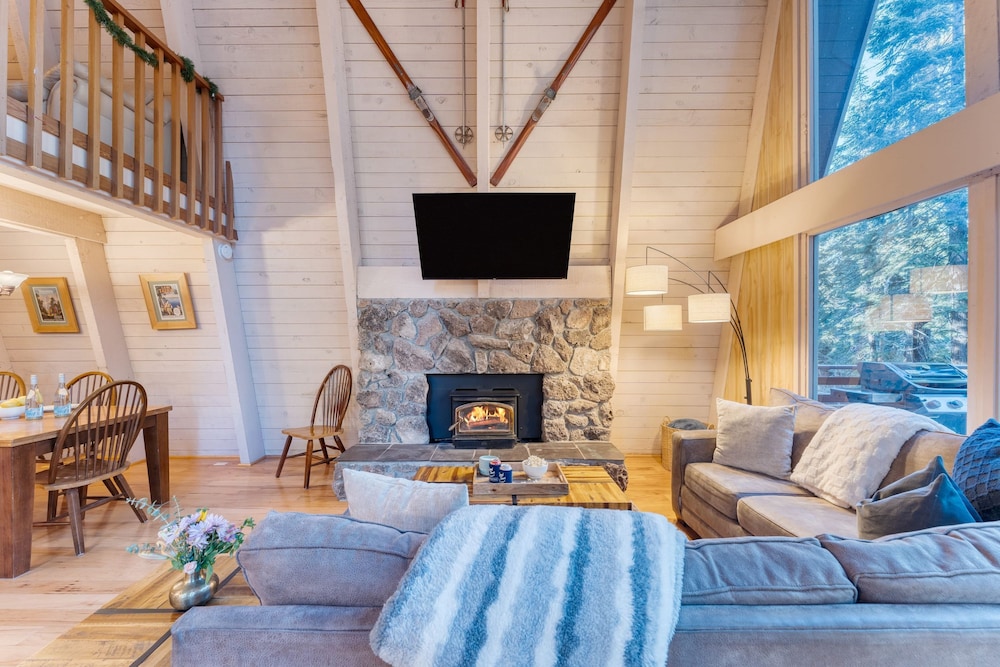 Lundy Bearden Serene Tahoe Retreat With Deck Fireplace and Forest Views