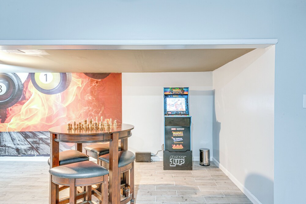 Game Room, Deck & Fire Pit: Covington Township Gem