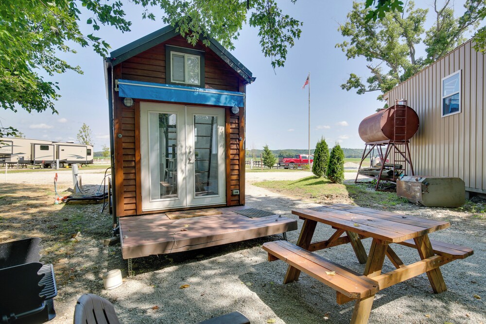 The Merlot Bungalow Defiance Tiny Home on Trail