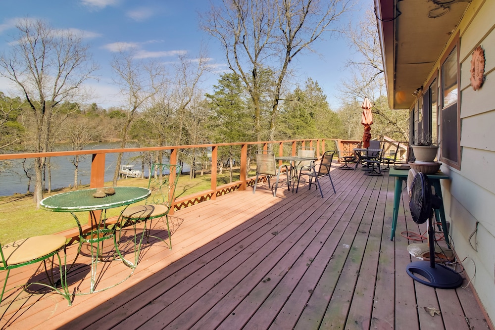 Dock & Water-view Deck: Home on Lake Dardanelle